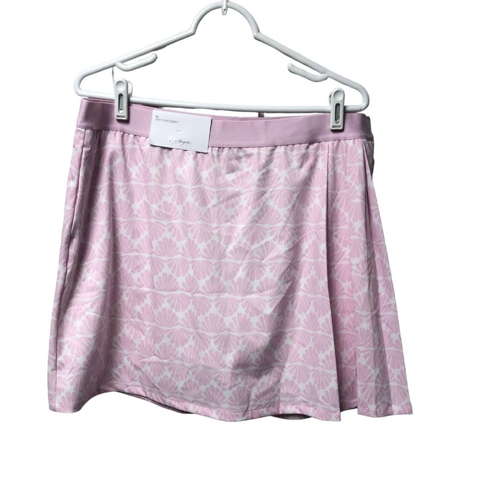 Lady Hagen Skort Womens Size XL Pink Seashells Golf Tennis Sporty Athleisure NEW